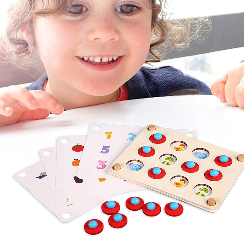 PLUSPOINT Wooden Memory Match the Following Puzzle Toy Training Fun Board Game for Kids Educational Memory Matching Game for Pre-Kindergarten Early Learning Development for Kids 3+ - Image 5