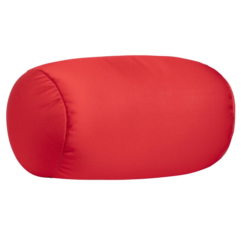 Focustree Microbead Neck Body Pillow Tube Microbead Bolster Bean Smooth Cool Pillow Neck Cervical Roll Pillow for Sleeping 7 x 12Inch Throw Travel Pillow Venetian Red