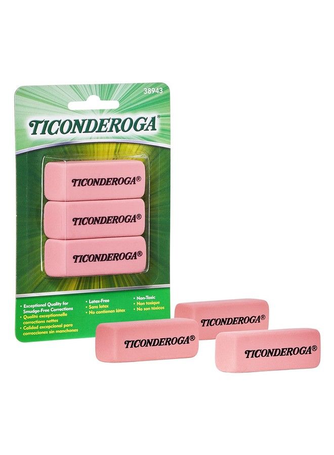Ticonderoga Wedge Erasers Pink 3 Count - Image 5