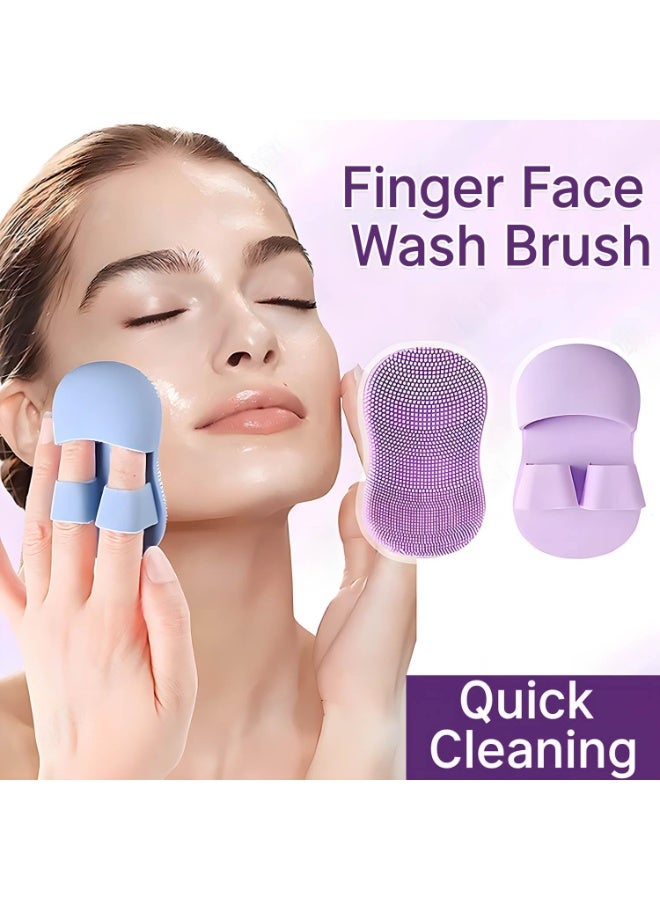 فرشاة وجه من السيليكون مكونة من 4 قطع، فرشاة صغيرة محمولة باليد لتنظيف الوجه، فرشاة تدليك للوجه، منظف لإزالة مكياج الوجه لتقشير لطيف وتنظيف الرؤوس السوداء، العناية بالبشرة بالتنظيف العميق - Image 4