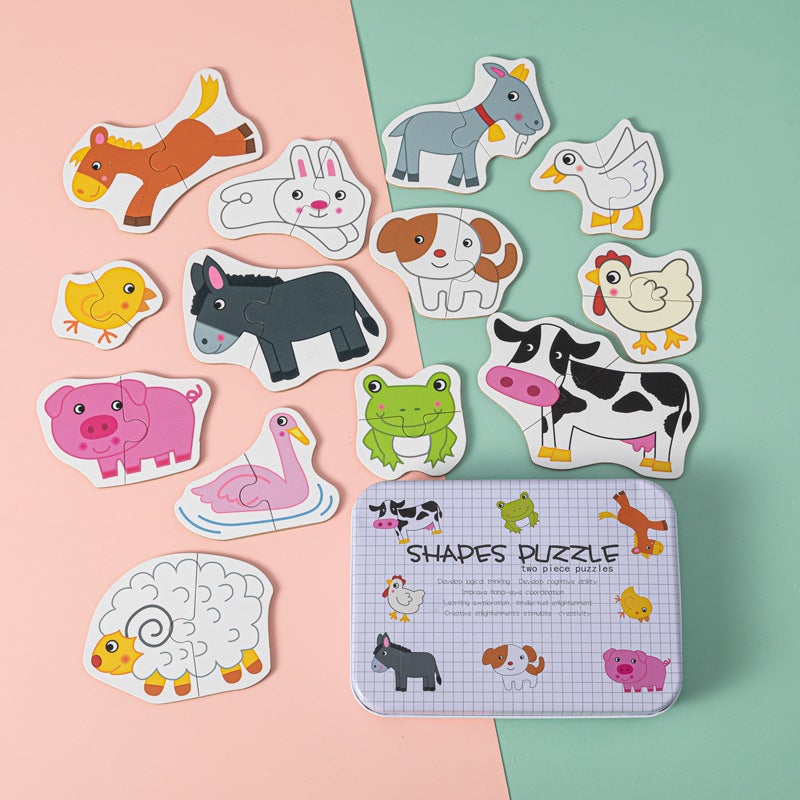 Baby Iron Box Large Entry-Level Children'S Educational Intelligence Development Early Education 1-3 Years Old Building Blocks Toys - Image 1