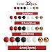 ASTARON 32 Pcs Ball Cake Topper Decorations Mini Balloons Cake Topper Sticks Foam Balls Cake Picks for Graduation Wedding Party Birthday Cake Decorating Red Black - Image 4