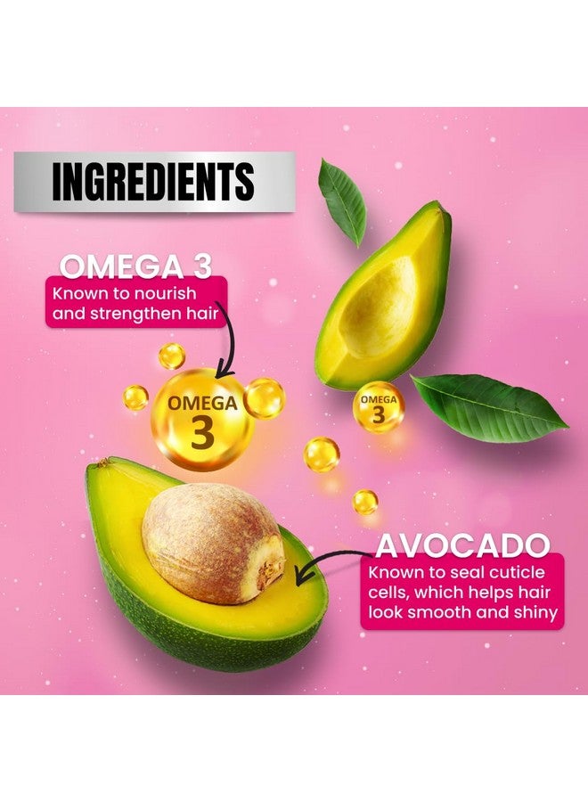 سيسا سيروم الشعر برو شاين للنساء 2X شاين 48 ساعة خالي من التجعد للشعر الجاف والخشن، ناعم ولامع مع أوميجا 3 والأفوكادو، 100 مل - Image 2