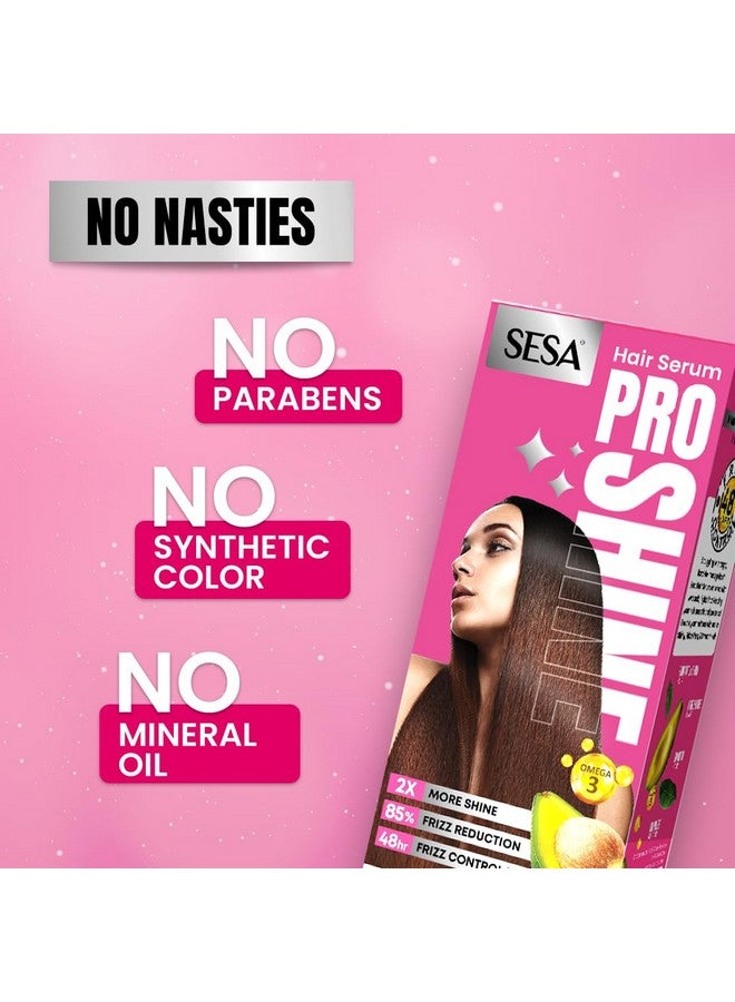 سيسا سيروم الشعر برو شاين للنساء 2X شاين 48 ساعة خالي من التجعد للشعر الجاف والخشن، ناعم ولامع مع أوميجا 3 والأفوكادو، 100 مل - Image 5