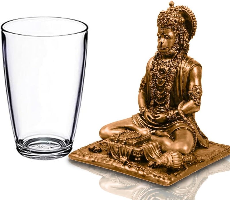 Karigaari India Antique Hanuman Idol Sitting in Meditation Pose | Bajrangbali Murti for Home Temple Office Car Dashboard | Decorative Spiritual Figurine for Puja & Gifting - Image 5