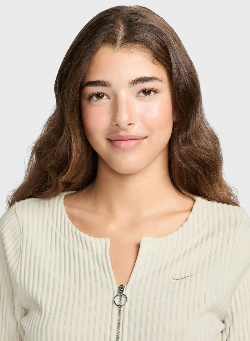 Nike Nsw Ribbed Cardigan Top