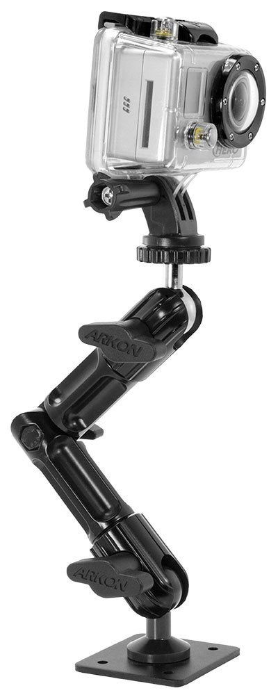 Arkon حامل ARKON الثقيل للجدران مع ذراع متعددة الزوايا لكاميرات GoPro HERO | يناسب كاميرات GoPro | تركيب على سطح مستو | بناء معدني قوي | GPHD006 - Image 2