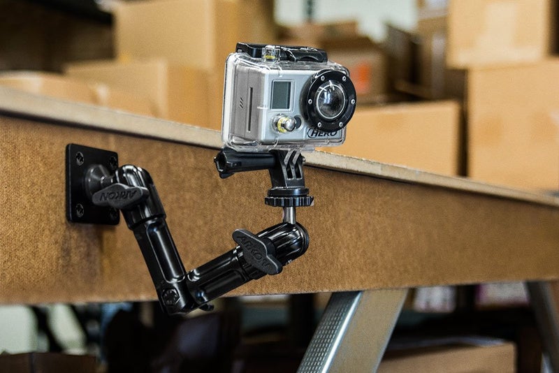Arkon حامل ARKON الثقيل للجدران مع ذراع متعددة الزوايا لكاميرات GoPro HERO | يناسب كاميرات GoPro | تركيب على سطح مستو | بناء معدني قوي | GPHD006 - Image 3