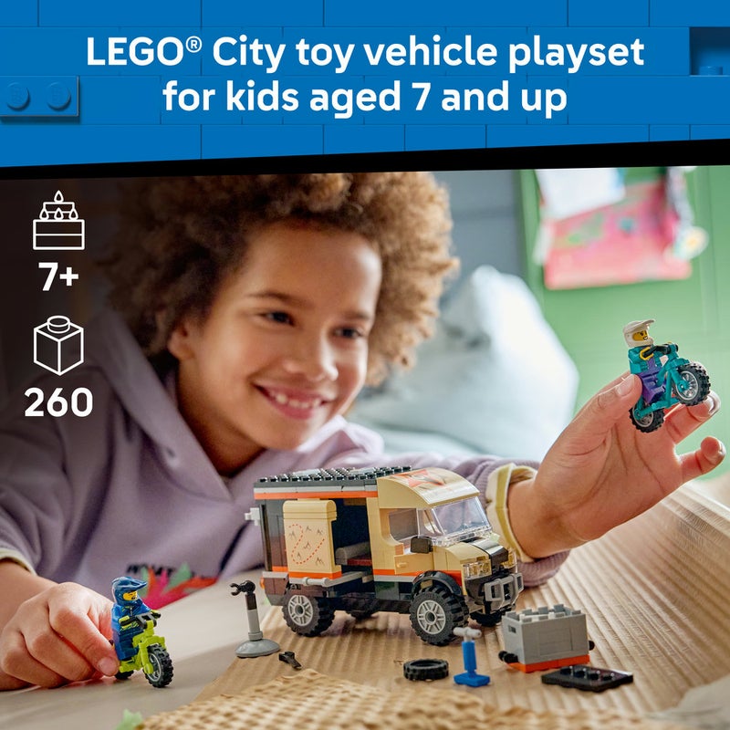 LEGO City Mountain Bike Adventure Van - Toy Vehicle 60512 (Age 7+, 260 Pieces) - Image 2
