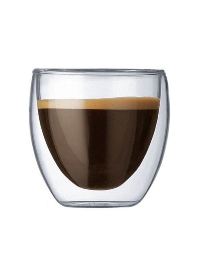 HOME ZONE 2-Piece Double Walled Arabic Cups set Clear 80ml - Image 3