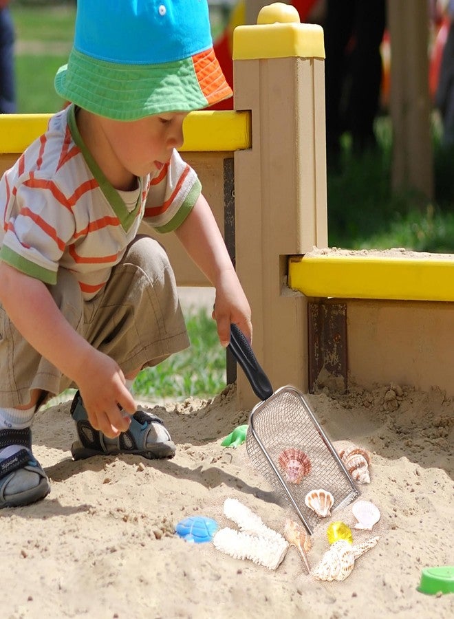 SUMERSHA Beach Mesh Shovel, Sand Sifter Shell Collecting Tools Sand Scooper for Picking Up Shells, Cat Litter Scoop, Silver - Image 4