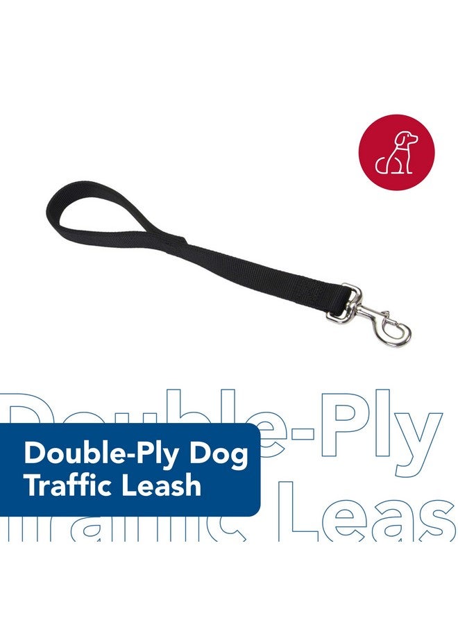 كوستال مقود مرور مزدوج الطبقات للكلاب من Coastal Pet - مقود مرور متين وقصير لتدريب الكلاب - مثالي لزيارة الطبيب البيطري - أسود، 1 بوصة × 24 بوصة - Image 2