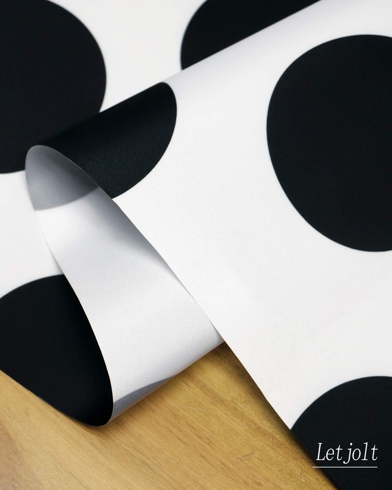 Letjolt Table Runner Black Dot Black and White Signs Runner Table Decorations for Baby Shower Supplies Dinner Supplies Indoor Outdoor Parties Birthday Wedding New Year Decorations 12 x 72 Inches - Image 3