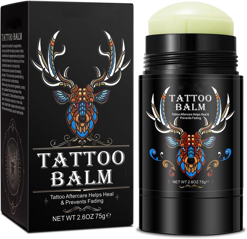 Multi-budget available picks Tattoo Aftercare Butter Balm, 2.6 oz, Organic Moisturizer for Healing & Color Enhancement, Unscented, All Skin Types Popular trusted craftsmanship - Image 1