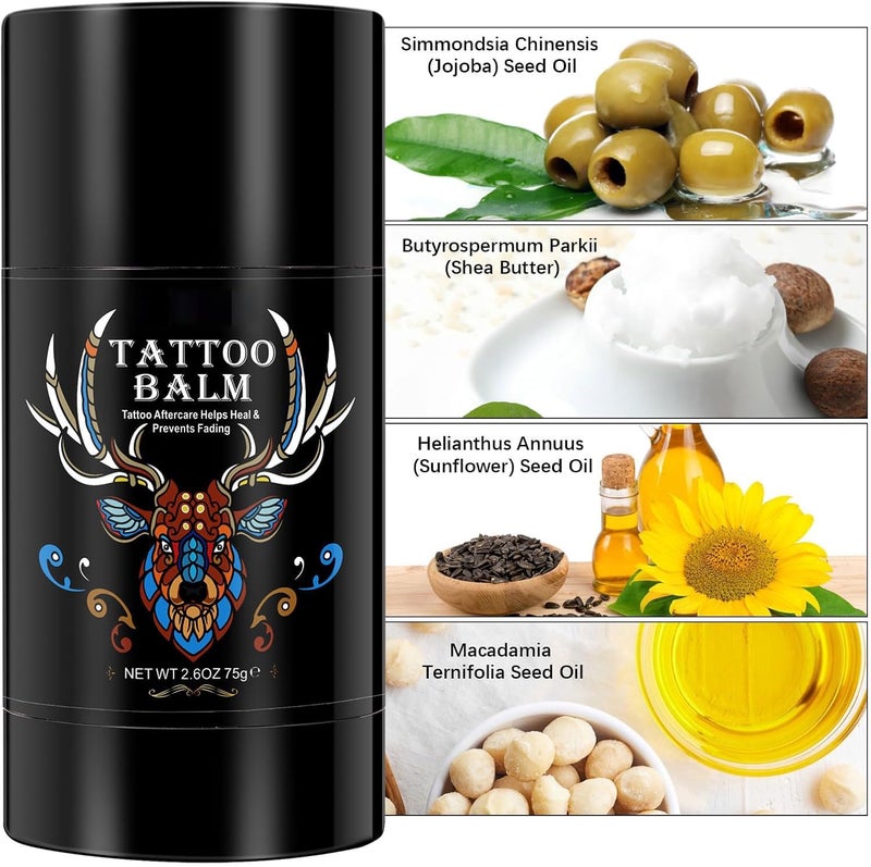 Multi-budget available picks Tattoo Aftercare Butter Balm, 2.6 oz, Organic Moisturizer for Healing & Color Enhancement, Unscented, All Skin Types Popular trusted craftsmanship - Image 5