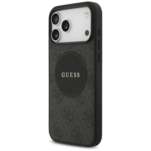 CG MOBILE Guess [Official Licensed] Protective Case Designed for iPhone 17 Pro Max |4G Pu Leather Case with Big 4G & Classic Logo & Gold Metal Camera Frame - Brown - Image 2