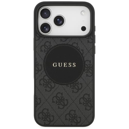 CG MOBILE Guess [Official Licensed] Protective Case Designed for iPhone 17 Pro Max |4G Pu Leather Case with Big 4G & Classic Logo & Gold Metal Camera Frame - Brown - Image 3