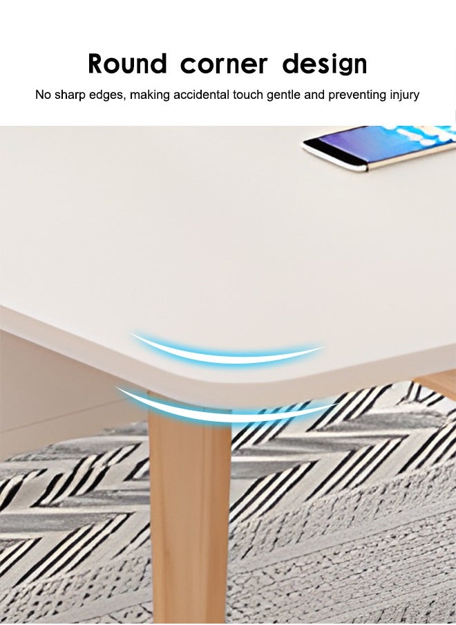 Occuwzz - Modern rounded corner coffee table easy to install space saving storage display coffee table suitable for living room office balcony cafe - Image 1