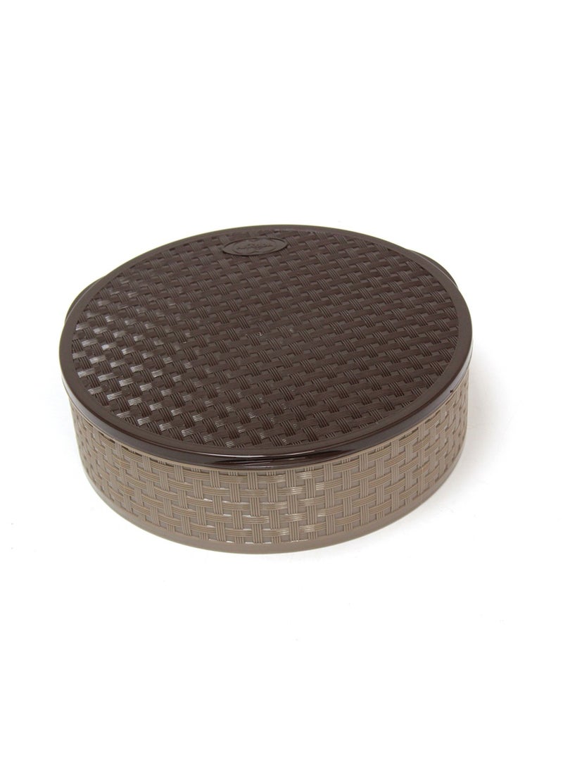 NAKODA Nebula Spice Box with Spoon – 23cm Diameter, 7cm Height  7 Dividers for Spices, Masalas, and Dry Ingredients Airtight Lid  - Image 3
