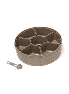 NAKODA Nebula Spice Box with Spoon – 23cm Diameter, 7cm Height  7 Dividers for Spices, Masalas, and Dry Ingredients Airtight Lid  - Image 4