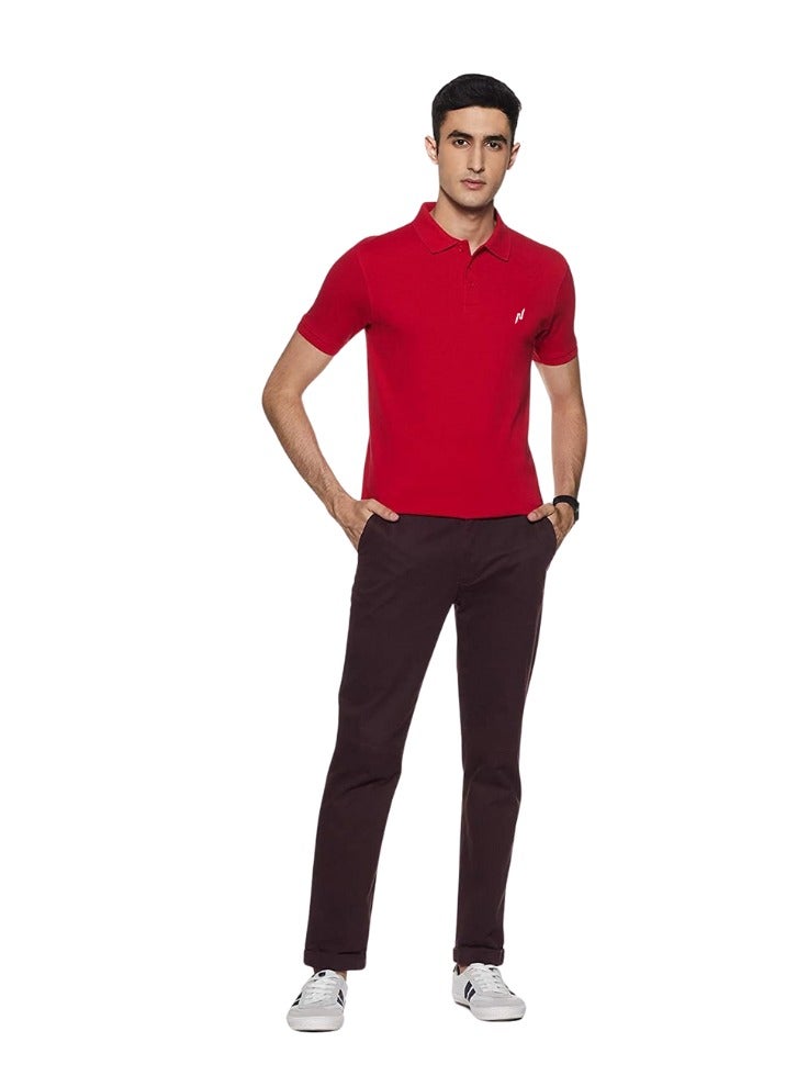 Lux Nitro Men's Solid Regular Fit T-Shirt | Red | Color Shade May Vary - Image 3