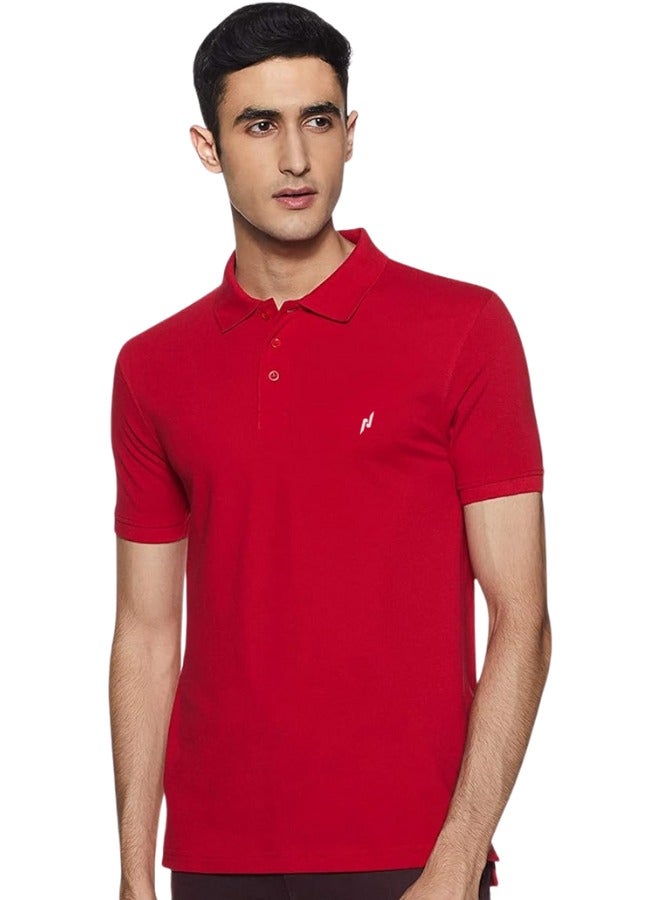 Lux Nitro Men's Solid Regular Fit T-Shirt | Red | Color Shade May Vary - Image 1
