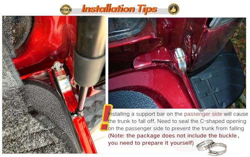 TENKIDOM Pickup Tailgate Assists Compatible with Toyota N400 Tacoma 2024-present not for N300 Shock Lift Supports Rear Gas Dampers Springs Kit No-Drill Bolt-on - Image 4