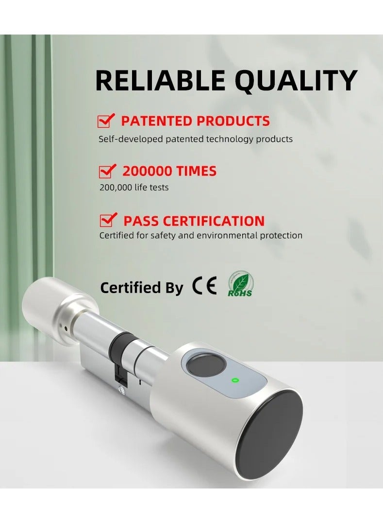AROAQ A smart door lock from Tuya that supports up to 100 fingerprints, a smart lock that supports opening via a mobile application, including 2 smart cards.  - Image 2