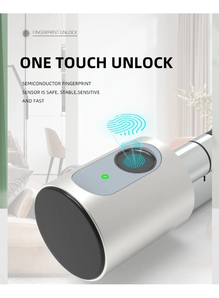 AROAQ A smart door lock from Tuya that supports up to 100 fingerprints, a smart lock that supports opening via a mobile application, including 2 smart cards.  - Image 3