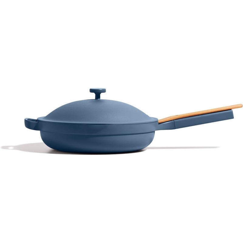 Our Place Large Always Pan 125 Ceramic Pan with Modular Lid Beechwood Spatula Patented 10in1 Nonstick NonToxic Cookware Made Without PFAS Induction OvenSafe up to 450F Char