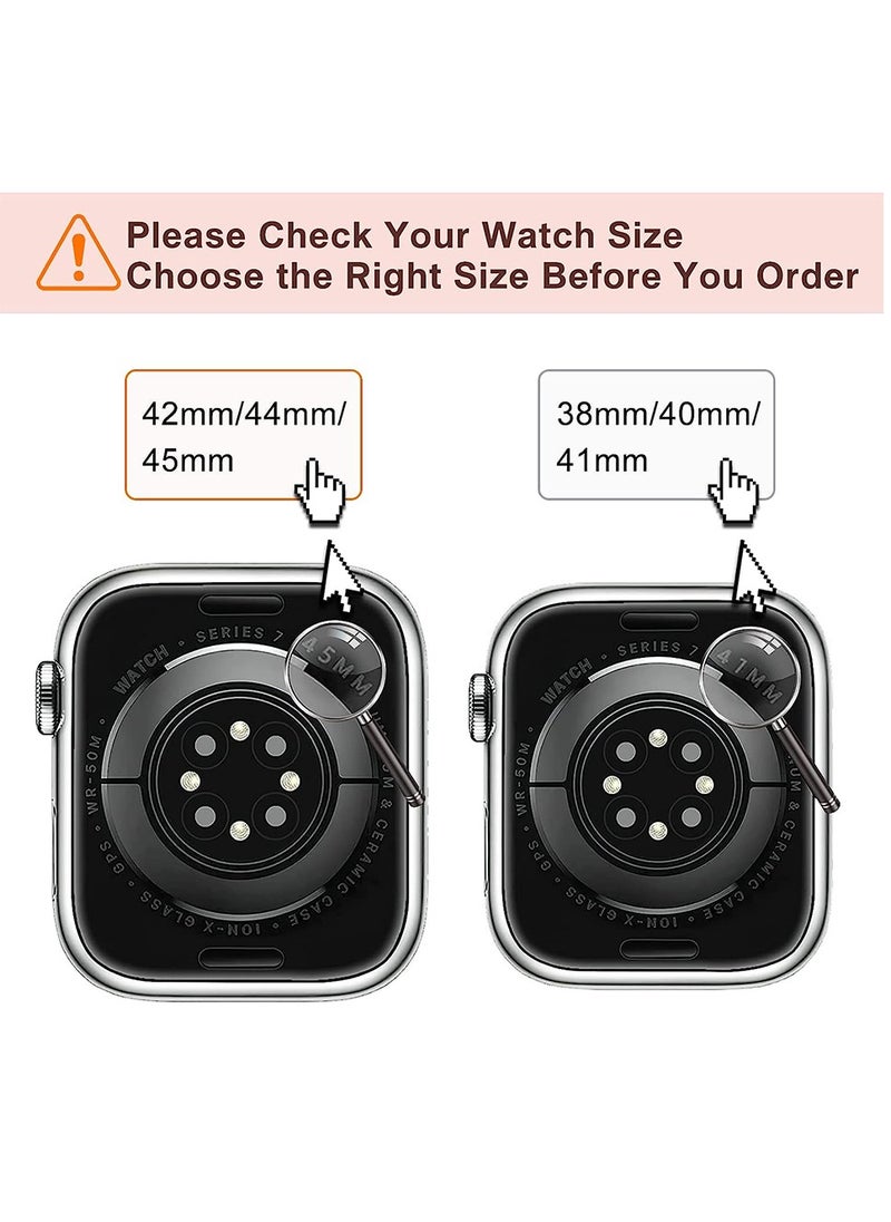 Generic - Compatible with Apple Watch Band Series 9/Ultra 2/SE/Ultra/8/7/6/5/4/3/2/1 42mm 44mm 45mm 49mm Stainless Steel Mesh Loop Magnetic Clasp Replacement for iWatch Bands Black - Image 1