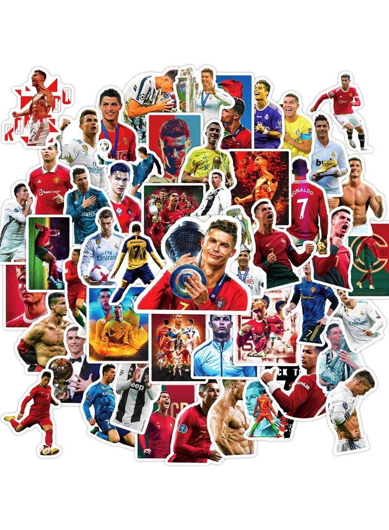 50pcs New Cristiano Ronaldo Football Star Stickers - Image 1