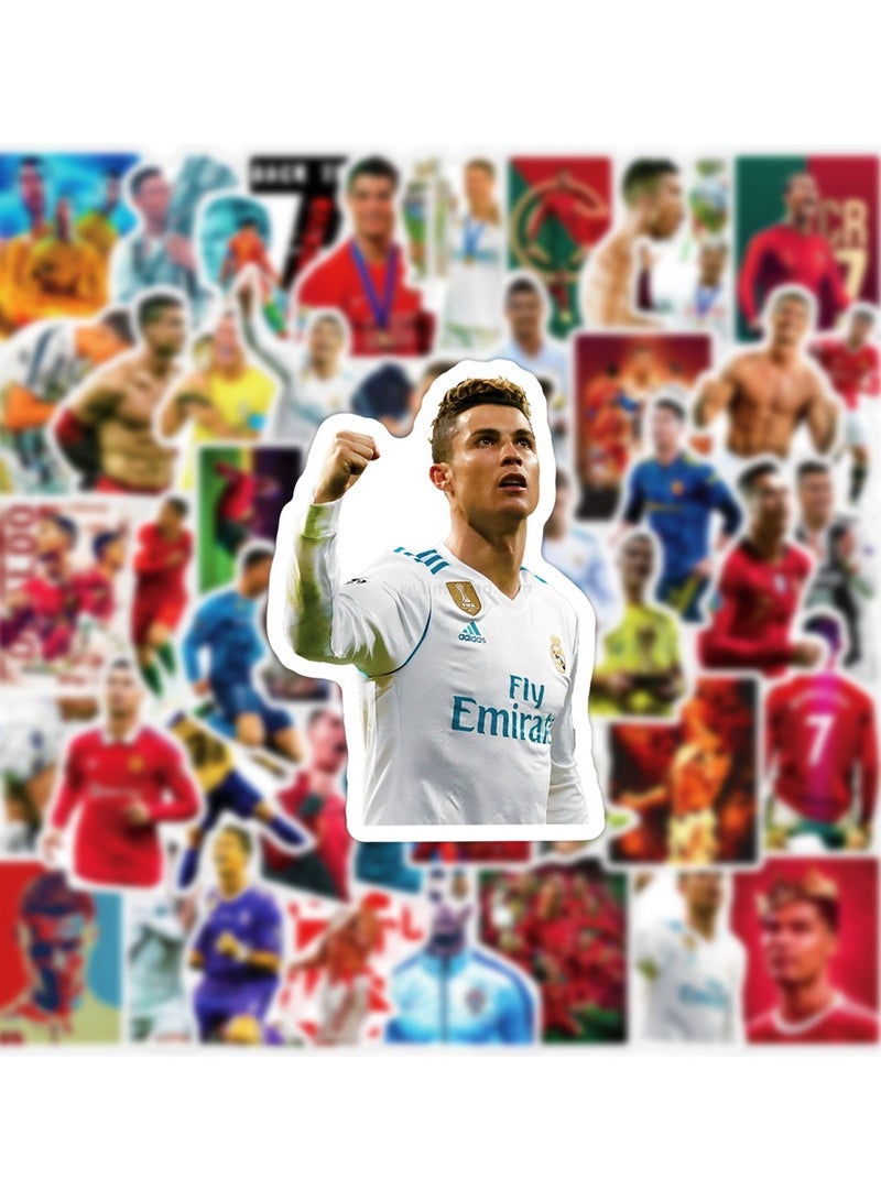 50pcs New Cristiano Ronaldo Football Star Stickers - Image 4