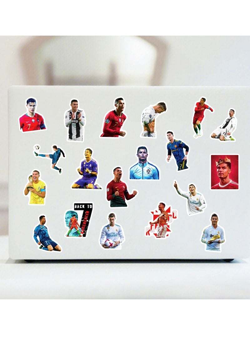 50pcs New Cristiano Ronaldo Football Star Stickers - Image 3