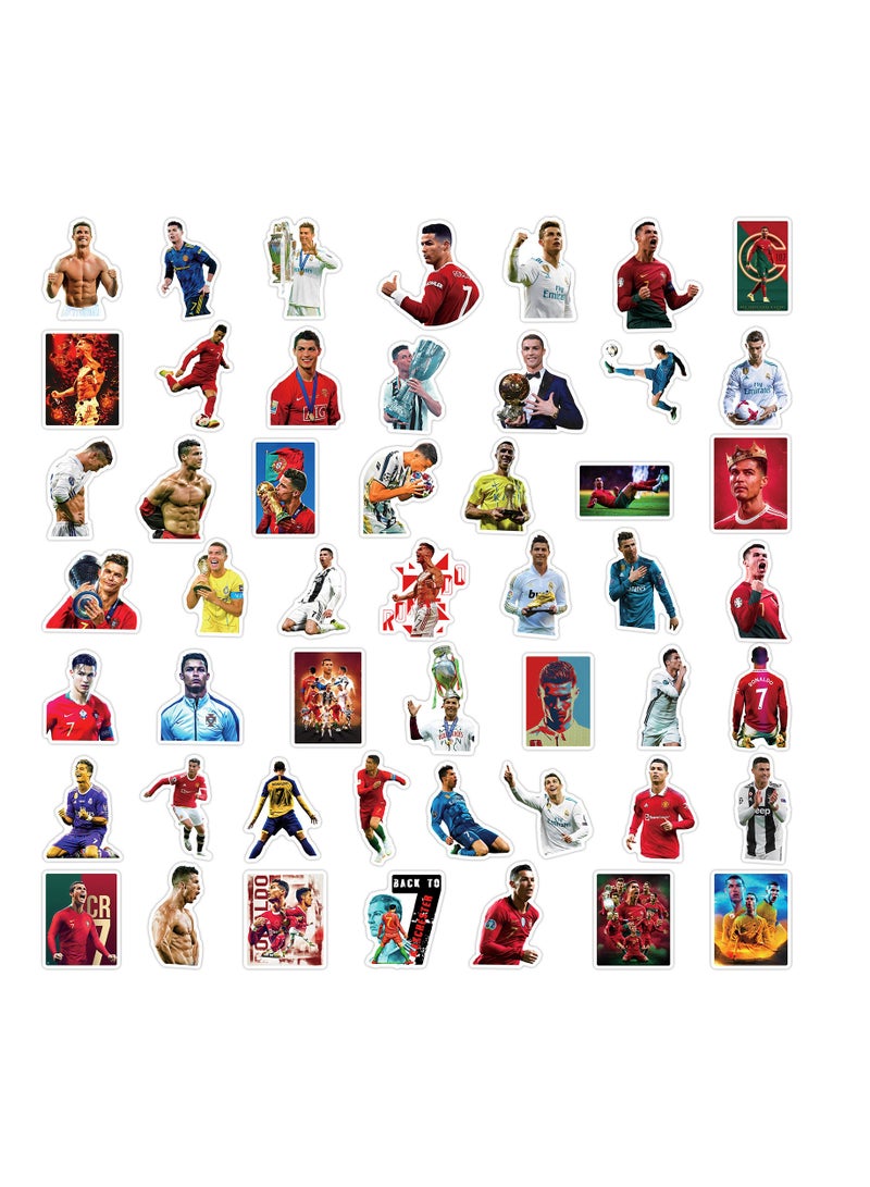 50pcs New Cristiano Ronaldo Football Star Stickers - Image 2