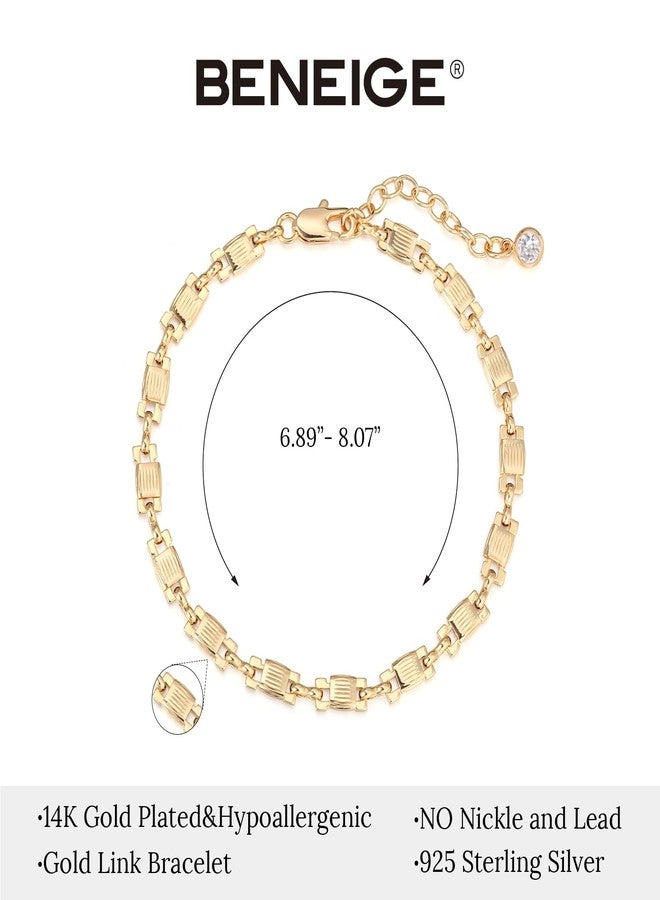 BENEIGE Gold Bracelets for Women,14k Gold Paperclip Bracelets Binding Bracelet, Adjustable Bracelets for Women, Dainty Handmade Link Bracelet Jewelry for Women - Image 4
