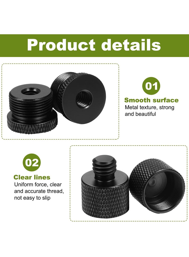 KASTWAVE Microphone Stand Adapter, Microphone Screw 5/8 Female to 3/8 Male and 3/8 Female to 5/8 Male Threaded Adapter for Microphone Stand to Tripod and Camera Adapter (8 Pcs, Black) - Image 4