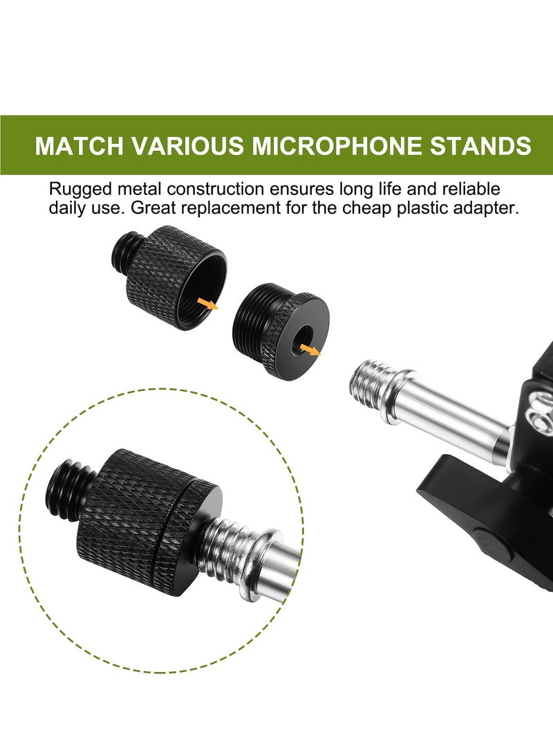 KASTWAVE Microphone Stand Adapter, Microphone Screw 5/8 Female to 3/8 Male and 3/8 Female to 5/8 Male Threaded Adapter for Microphone Stand to Tripod and Camera Adapter (8 Pcs, Black) - Image 3