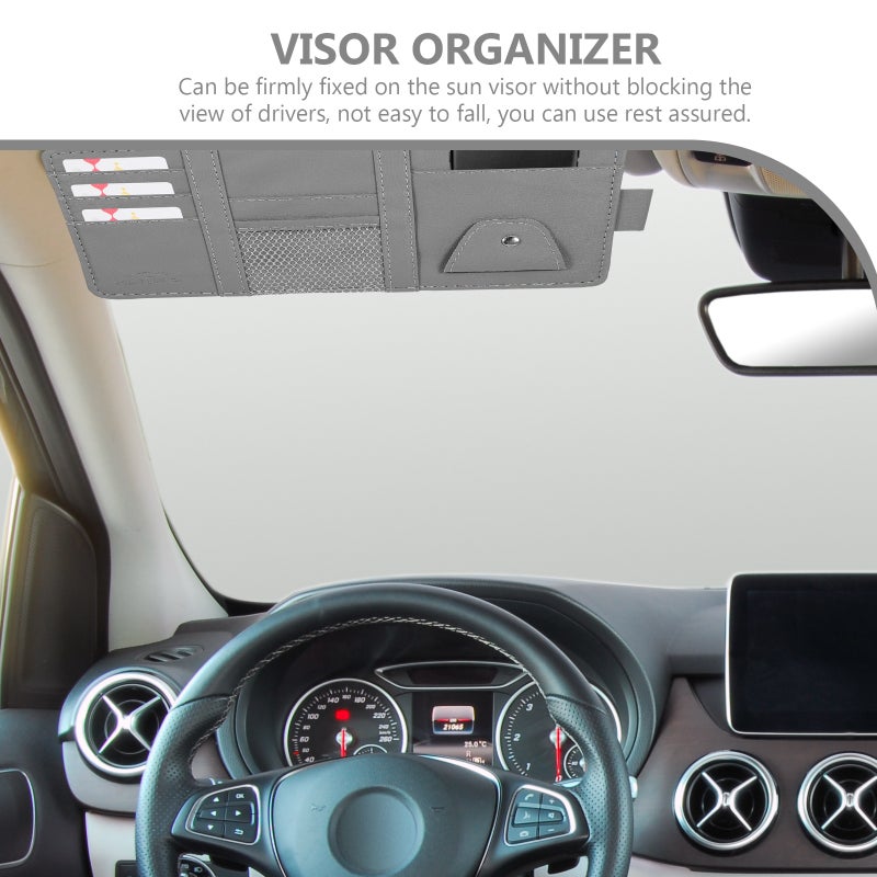 Car Visor Organizer Car Interior Accessories Pocket Organizer Car Sun Visor Card Holder - Image 2