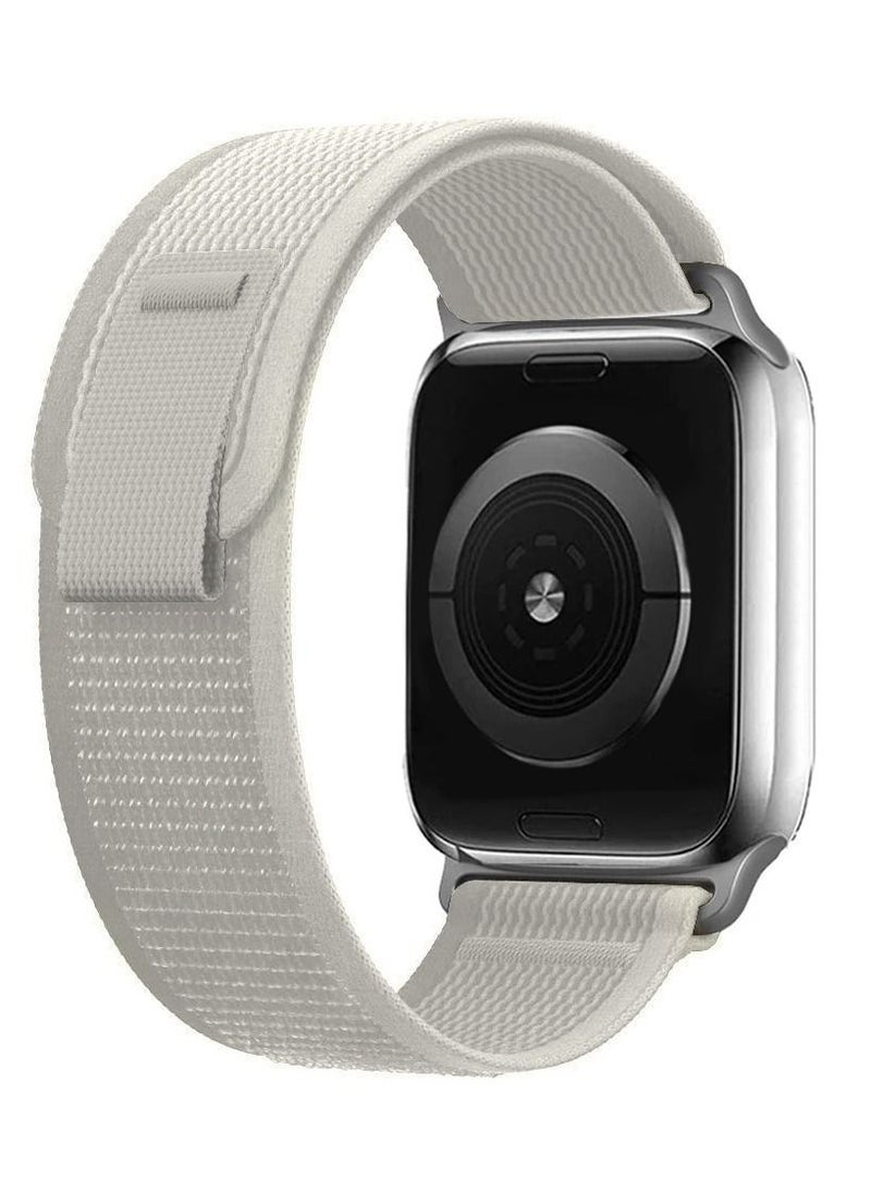CATANES - Apple Watch Trail Band 49mm 45mm 44mm 42mm Nylon Woven Sport Strap for iWatch Series Ultra/8/7/SE/6/5/4/3/2/2 Grey - Image 1