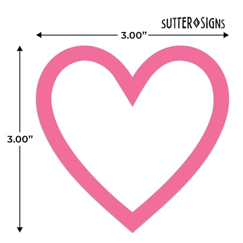 Sutter Signs Paper Heart Cutouts 108pcs | Cut Out Shapes for Bulletin Board, Classroom, Decorations, Crafts. 3" x 3" - Image 2
