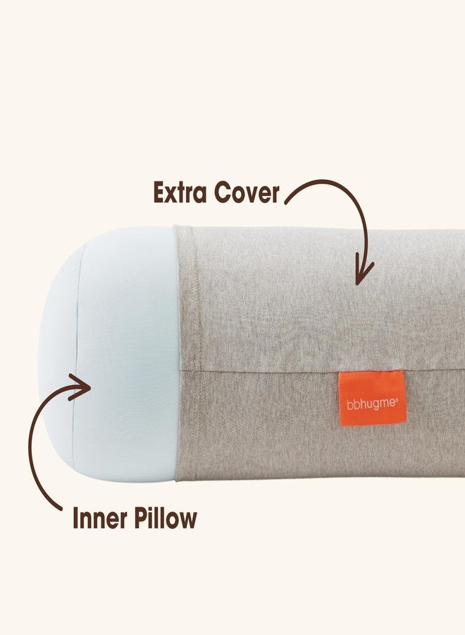bbhugme Pregnancy Pillow Cover - Cotton Jersey Fabric - Fits bbhugme Pregnancy Pillow for Side Sleeping - Cover Only, Pregnancy Pillow Sold Separately, Seashell Beige - Image 4