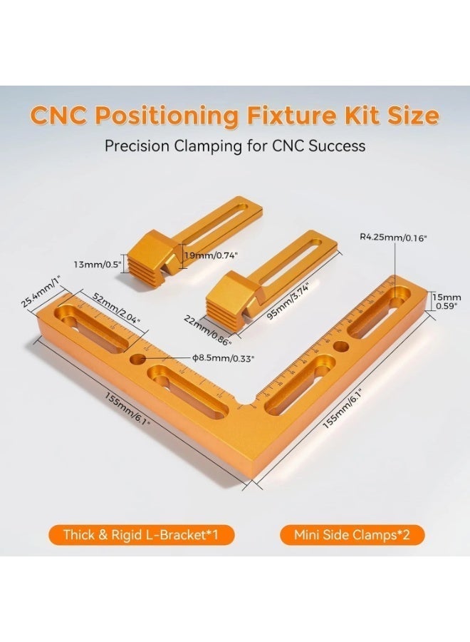 LUNYEE CNC Vise/CNC Clamp for T-Slot Perforated Tables-with Repeatable Positioning Side - Image 5