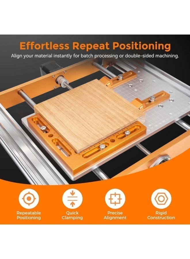 LUNYEE CNC Vise/CNC Clamp for T-Slot Perforated Tables-with Repeatable Positioning Side - Image 2
