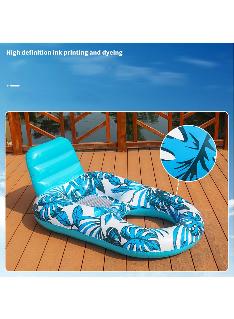 Hihonor Inflatable Pool Float Adult - Pool Floaties Lounger Floats Raft Floating Chair, Water Floaties for Swimming Pool Lake Lounge Float with Cup Holders Beach Pool Party Toys for Adults - Image 2