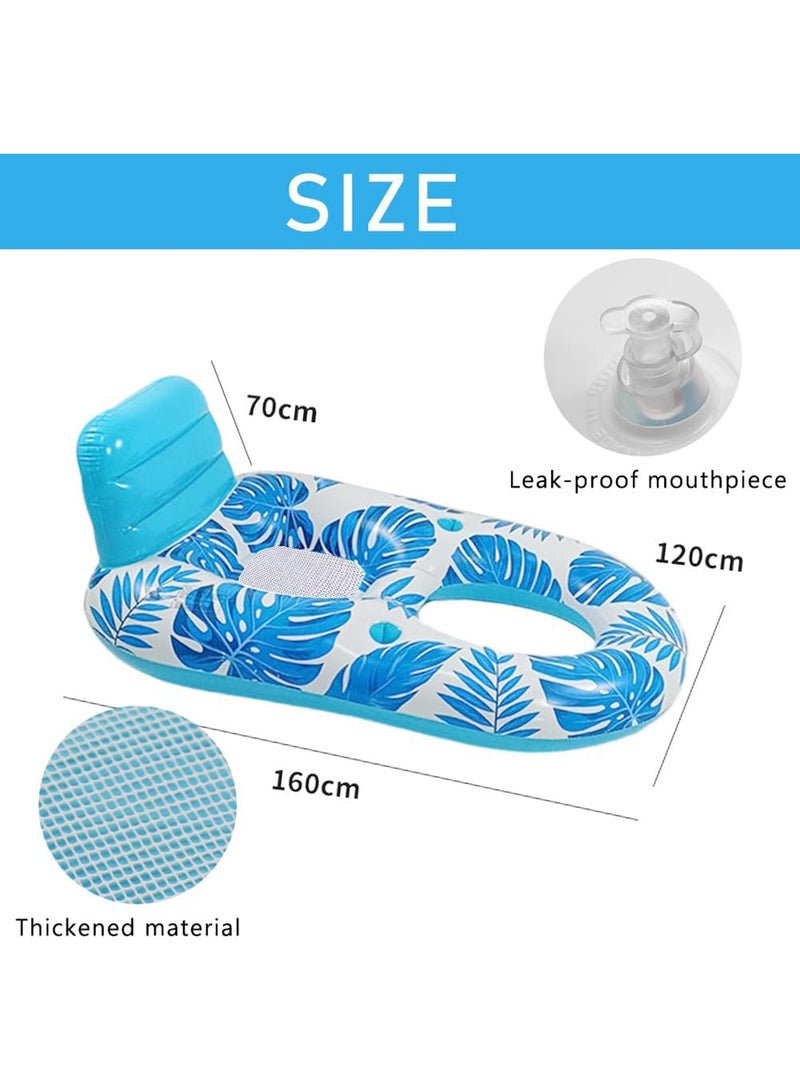 Hihonor Inflatable Pool Float Adult - Pool Floaties Lounger Floats Raft Floating Chair, Water Floaties for Swimming Pool Lake Lounge Float with Cup Holders Beach Pool Party Toys for Adults - Image 5