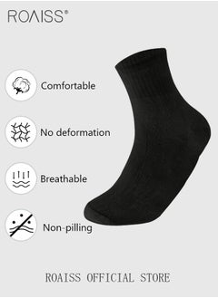 roaiss 5 Pairs Disposable Mid Calf Socks for Men Portable Throwaway Compressed Cotton Socks Sweat Absorbent and Breathable Crew Sock for Sports Business or Travel  - Image 3