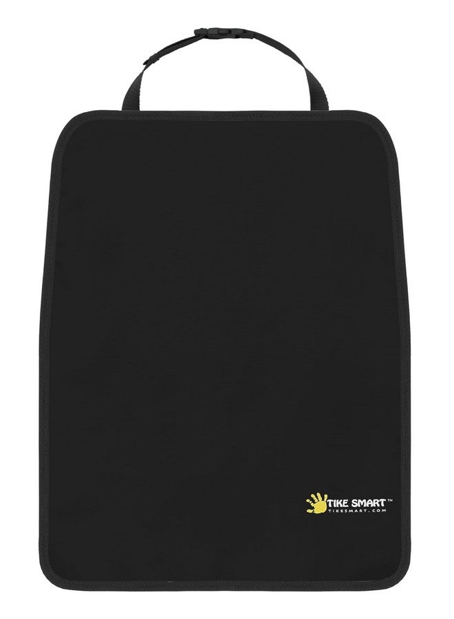 TIKE SMART Luxury Clean-Edge Kick Mat - Tapered Design Seat Back Protector and Seat Cover with Invisible Strap and Stiff Edging (1 Mat)