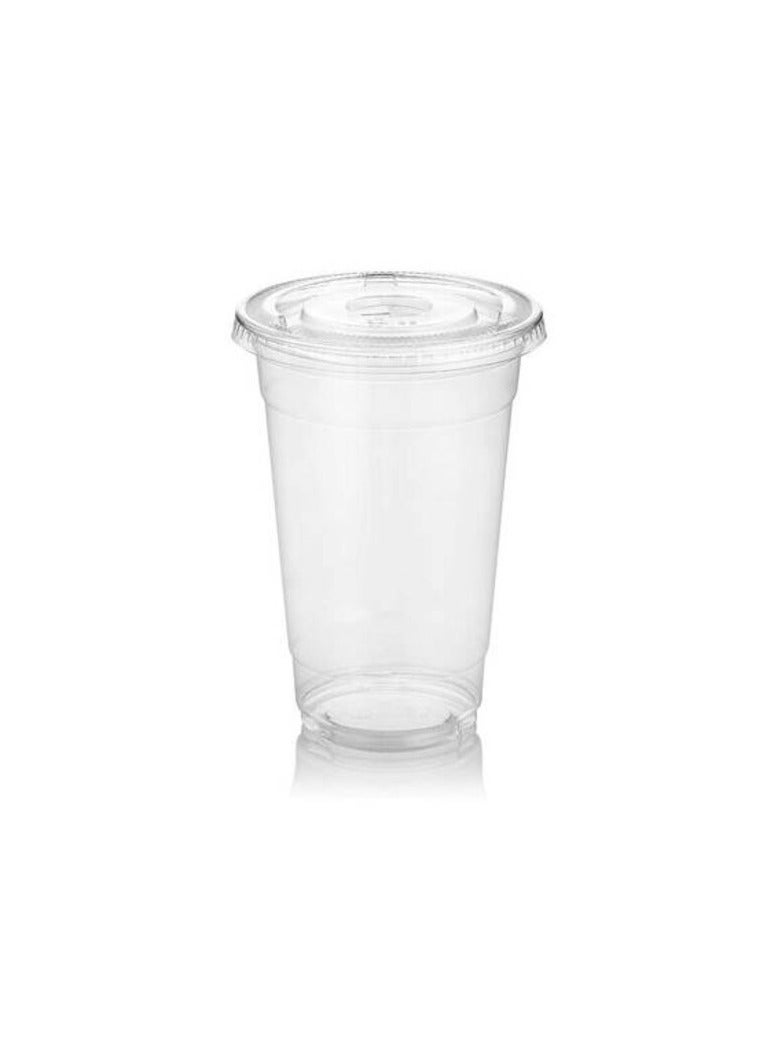 SNH Packing Juice Cup 20 Oz With Lid Clear Strong Disposable - Ideal for iced coffee, smoothies, Bubble Boba tea, milkshakes, frozen cocktails, water, sodas, juices, snacks, dessert and more 50 Pieces - Image 3