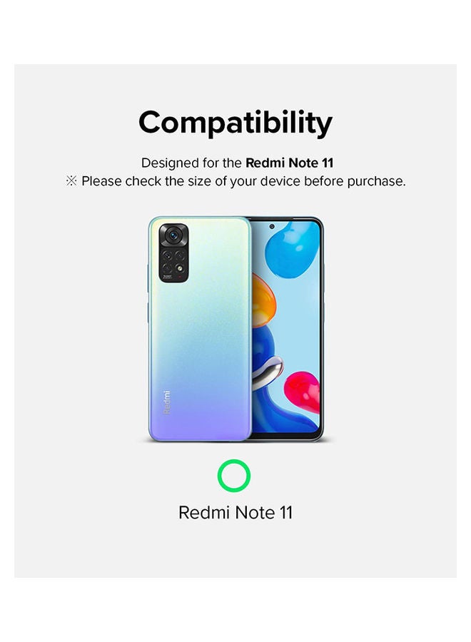 رينجك تصميم الكاميرا متوافق مع Redmi Note 11 واقي حافة عدسة الكاميرا الخلفية بإطار من الألومنيوم وغطاء لاصق قوي واقٍ - Image 2